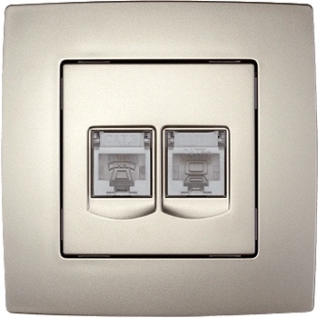 ELMARK City rj11+ rj45 КОНТАКТ ШАМПАНСКО МЕТАЛИК (190732)