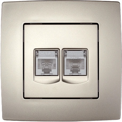 ELMARK City rj11+ rj45 КОНТАКТ ШАМПАНСКО МЕТАЛИК (190732)