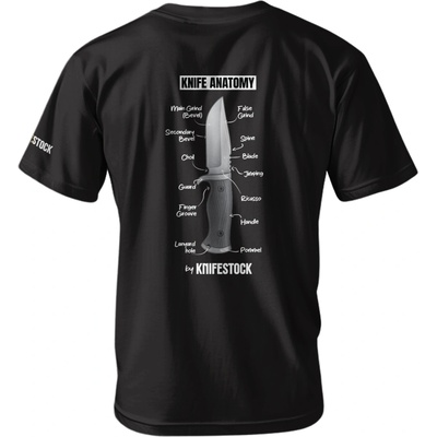 Knifestock Knife Anatomy tričko čierna