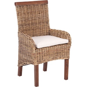 EX Home Стол EX Home модел Flamenko Med с подлакътници, естествен ратан