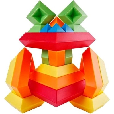 Kebo Toys Skládací pyramida Wedge-it - důhová 15 ks