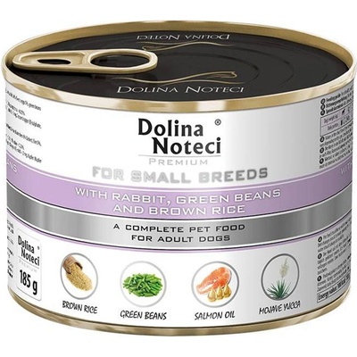 Dolina Noteci Premium Малки породи с заек, зелени фасоли и кафяв ориз 185 г