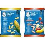 Nestle Царевичен снакс Nestle Gerber - Натурален, 28 g + С банан и ягода, 28 g (12598684+12598685) - ozone