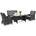 Garden Point Malaga Apetito 4 антрацит Garden Point technorattan furniture (GAP1198-4)