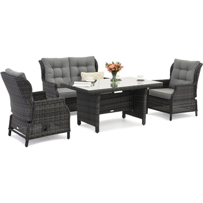 Garden Point Malaga Apetito 4 антрацит Garden Point technorattan furniture (GAP1198-4)