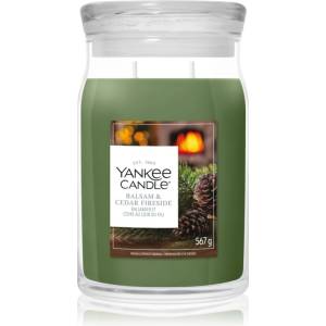 Yankee Candle Balsam & Cedar Fireside ароматна свещ 567 гр