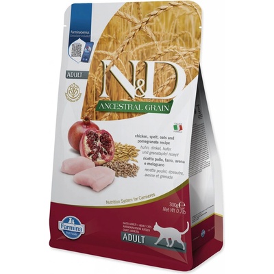 N&D Low Grain kočka Neutered Chicken & Pomegranate 0,3 kg