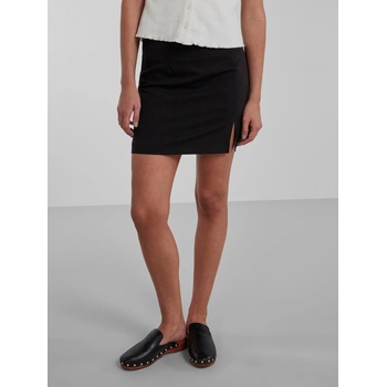 Pieces Черна дамска мини пола с разрез Pieces Thelma Pieces | Cheren | ЖЕНИ | S