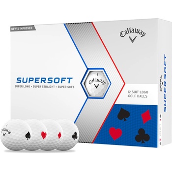 Callaway Golfové loptičky Supersoft, limitovaná edícia Suits (karty) 23, 3-balenie