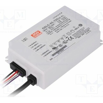 MEAN WELL ODLC-65-700 Napájecí zdroj: spínaný; LED; 65W; 69÷93VDC; 700mA; 180÷295VAC