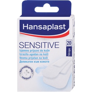 Hansaplast Пластири за чувствителна кожа Sensitive, 20 бр (1027190)