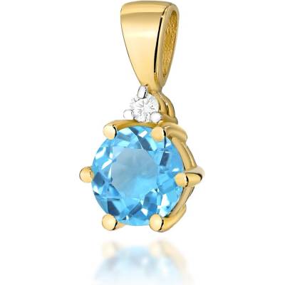 Blink Blink Zlatý prívesok s diamantom a Topásom 4430ZToB