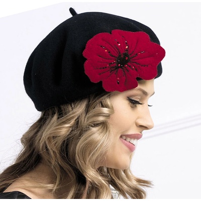 Krumlovanka dámský baret W-0160/018 černý