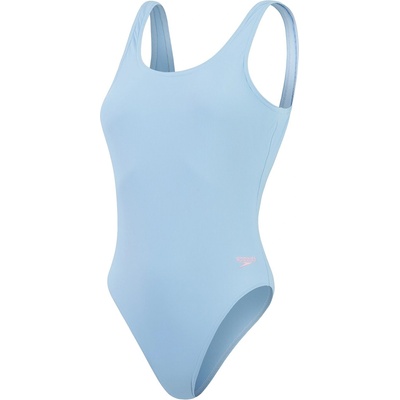 Speedo Дамски бански костюм Speedo Textured Deep U-Back Swimsuit Womens - Curious Blue