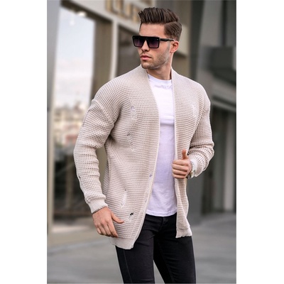 Madmext Мъжка плетена жилетка 6309 - Крем #362278 (362278_Бежов)