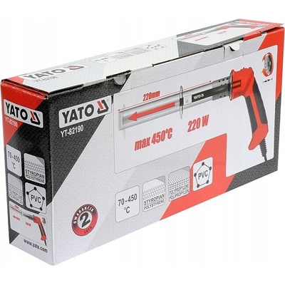 Termický nôž na rezanie polystyrénu PVC PP 220W 450°C YATO YT-82190