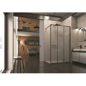 SanSwiss Параван за душ кабина SanSwiss Easy STR4P Loft 72 матово черно 120x200 см 8 мм закалено стъкло (STR4P1200672)
