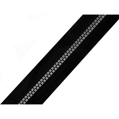 Zip kostěný No 5 kostičky metráž Varianta: 3 černá černý nikl, Balení: 1 m 47136/108114/247438