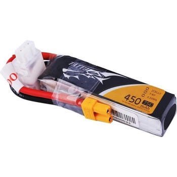Tattu Baterie 75C 2S1P Long XT30 7,4V 450 mAh