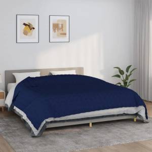 vidaXL Утежнено одеяло синьо 220x260 см 15 кг плат (350749)