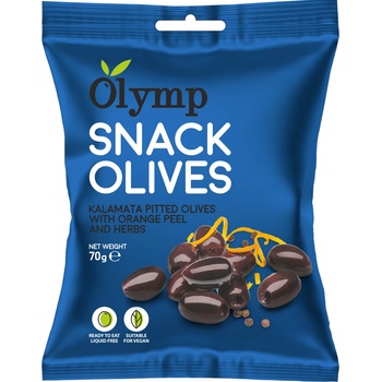 Olymp Олимп Каламата тъмни маслини без костилка с портокалова кора и билки 70гр