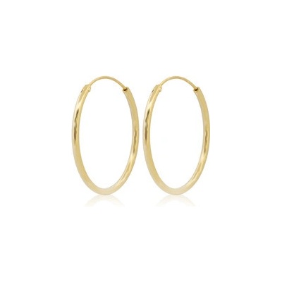 Nubis zlacené stříbrné náušnice kruhy NB-3064-16