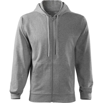 MALFINI Trendy Мъжки суичър с цип, сив, 300 г/м2 (41012)