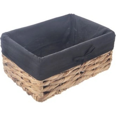 ORION Košík vodní hyacint+textil 31x21x14,5 cm černá