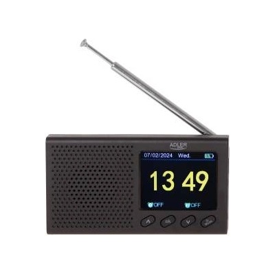 Adler Portable Radio - LCD - FM - Bluetooth - Clock