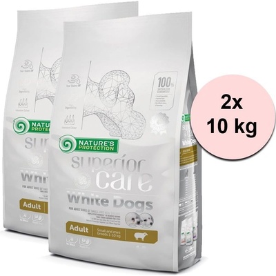 Natures Protection SC White Dog Adult Lamb Small & Mini 2 x 10 kg