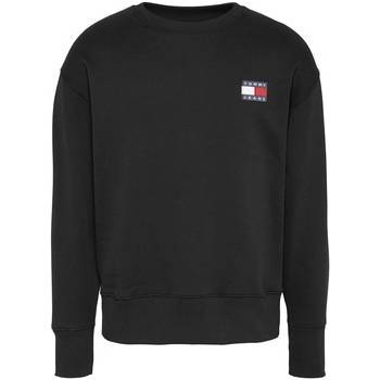 Tommy Hilfiger TOMMY JEANS černá mikina TOMMY BADGE CREW