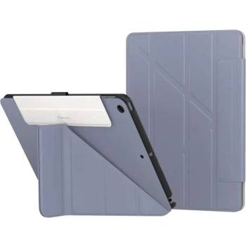 SwitchEasy Origami Case - полиуретанов кейс и поставка за iPad 9 (2021), iPad 8 (2020), iPad 7 (2019) (син)