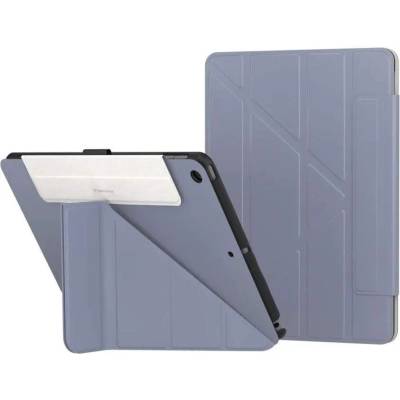 SwitchEasy Origami Case - полиуретанов кейс и поставка за iPad 9 (2021), iPad 8 (2020), iPad 7 (2019) (син)