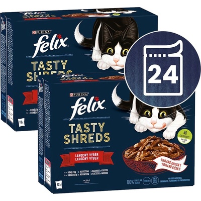 FELIX Капсули FELIX Tasty Shreds микс вкусен избор в сос 24 x 80 г
