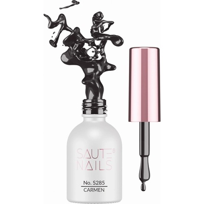 Saute Nails Lakier hybrydowy na nechty čierny S285 Carmen 8 ml