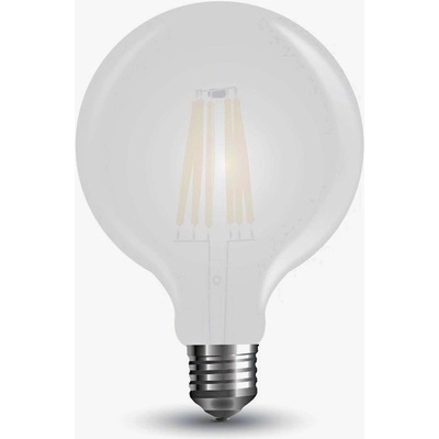 V-TAC Opálová LED filament žiarovka E27 G95 7W, Teplá biela 2500 3000K