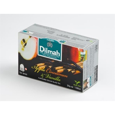 DILMAH Čierny čaj s vôňou jablka škorice a vanilky 20 x 1,5 g