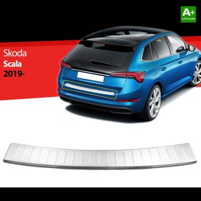 Nerez lestený kryt hrany zadného nárazníka Škoda Scala 2019+