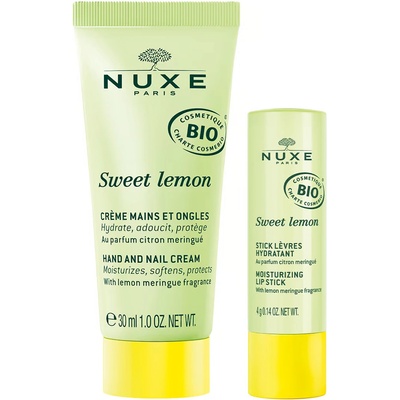 NUXE Комплект Nuxe: Sweet Lemon Хидратиращ Крем за ръце 30 ml + Sweet Lemon Балсам за устни 4 g