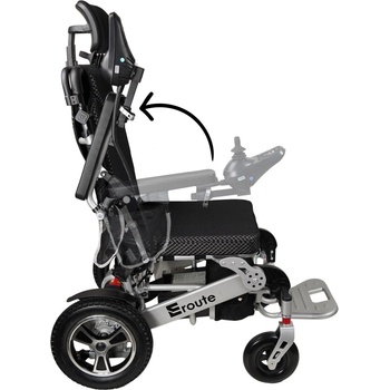 Eroute 8000R Elektrický invalidný vozík s automatickým sklápaním operadla Čierna