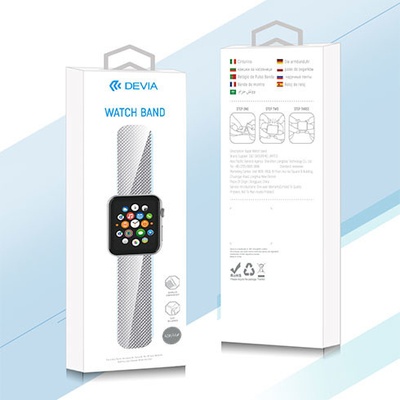 Devia Apple Watch Elegant Series Milanese Loop 44/45/49mm - Silver 6938595325076