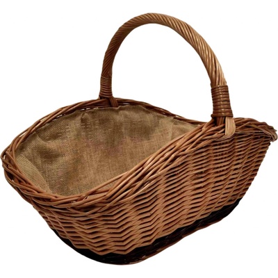 Home Koš ke krbu s jutou přírodní lakovaný – Zboží Mobilmania