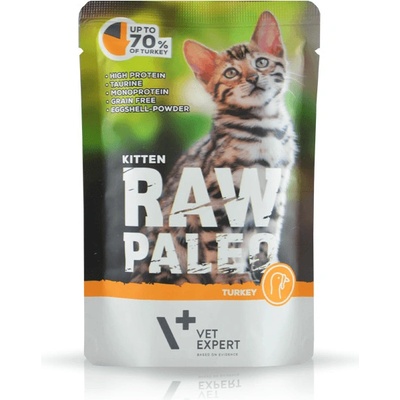 Vet Planet Raw Paleo Kitten Turkey pro koťata 100 g