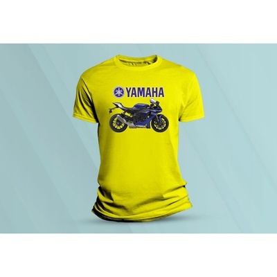 Sandratex dětské bavlněné tričko Yamaha R1 modrá žlutá – Hledejceny.cz