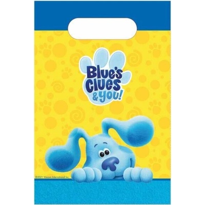 Blue´s Clues taška papírová 8 ks 16 cm x 24 cm Amscan