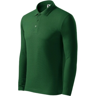 Polokošeľa Pique Polo LS 221 - fľaškovozelená - S