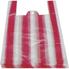 Tašky 10 kg HDPE pruhované 30+14 x 50 cm [100 ks] 68410-10A