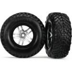 Traxxas колело 2.2/3.0", джанта SCT Split-Spoke сатенено-черен, гуми SCT (2)