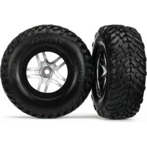 Traxxas колело 2.2/3.0", джанта SCT Split-Spoke сатенено-черен, гуми SCT (2)