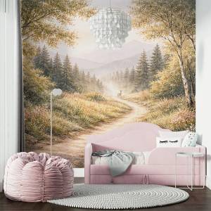 Art Gift Decor Фототапет планинска пътека с елен и есенна гора